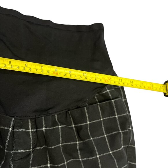 OLD NAVY Maternity Pants Trousers Size 0 Black White Squares Pockets Cotton - Picture 5 of 7